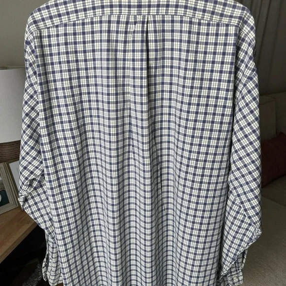 Ralph Lauren Sport Cotton Blue/white/yellow Plaid Longsleeve Button Up XL - Picture 7 of 13